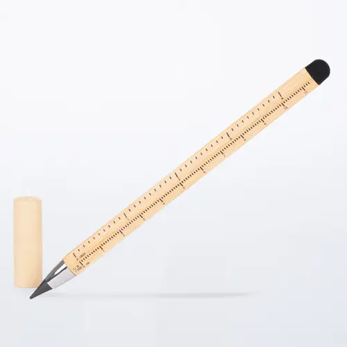 Lápiz de Bamboo con punta Tungsteno, Puntero Touch-Screen y regla de medir