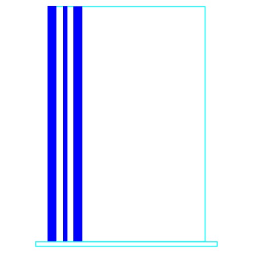 Galvano Cristal Rectangular 2374